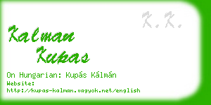 kalman kupas business card